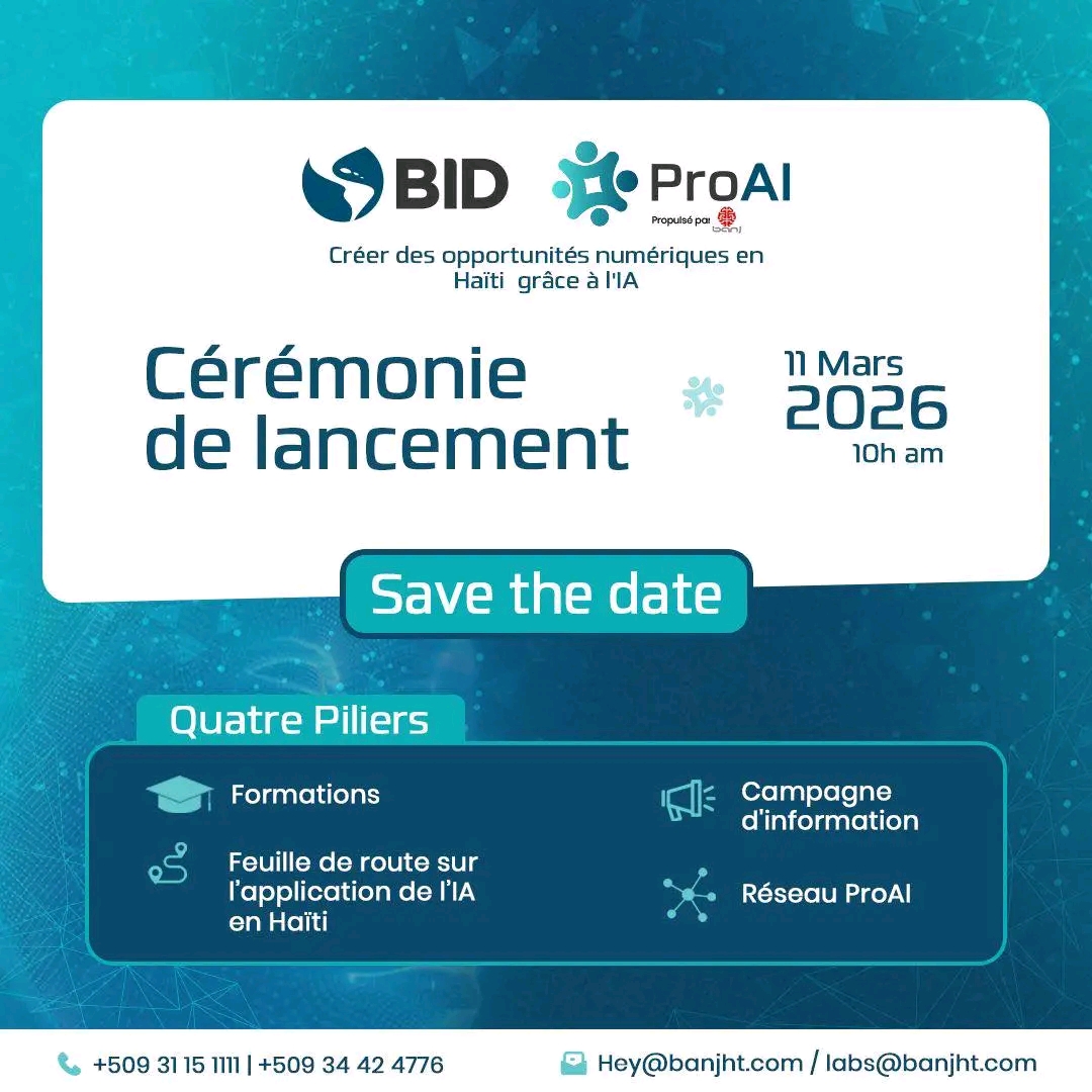 ProAI : une nouvelle initiative de Banj pour promouvoir l’intelligence artificielle et l’innovation en Haïti